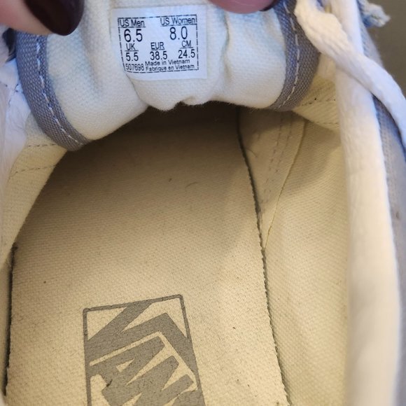 Vans Old Skool Canvas Sneaker - Size 8 - Light Grey - Picture 8 of 8